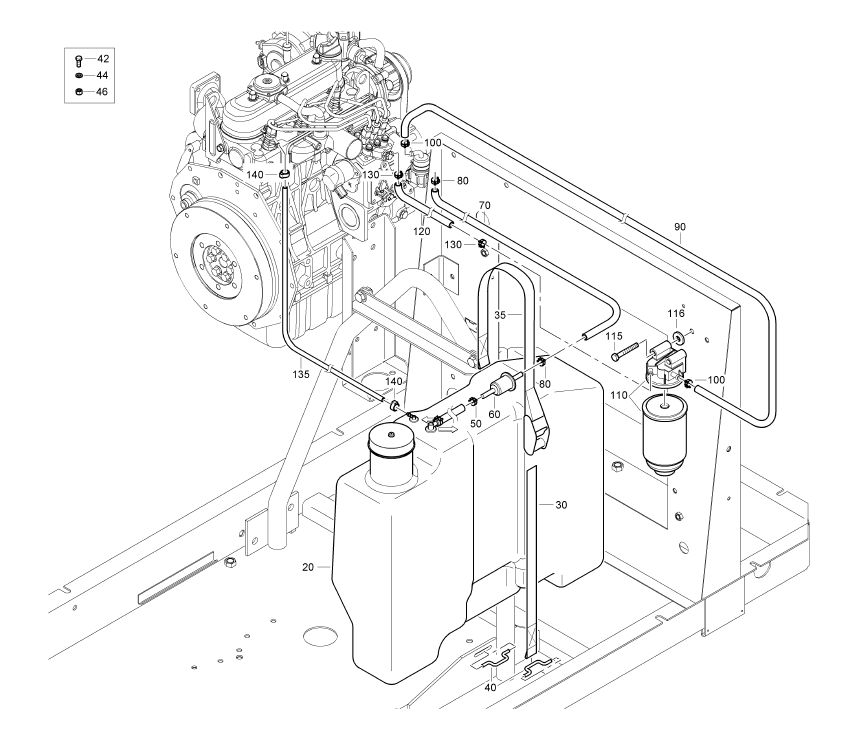 Фильтр топливный дизельного компрессора